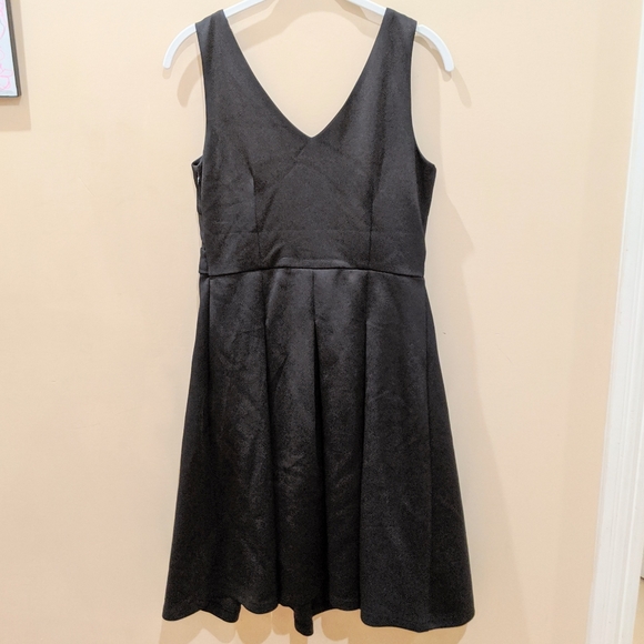 Satin Fit and Flare Little Black Dress - Picture 6 of 9
